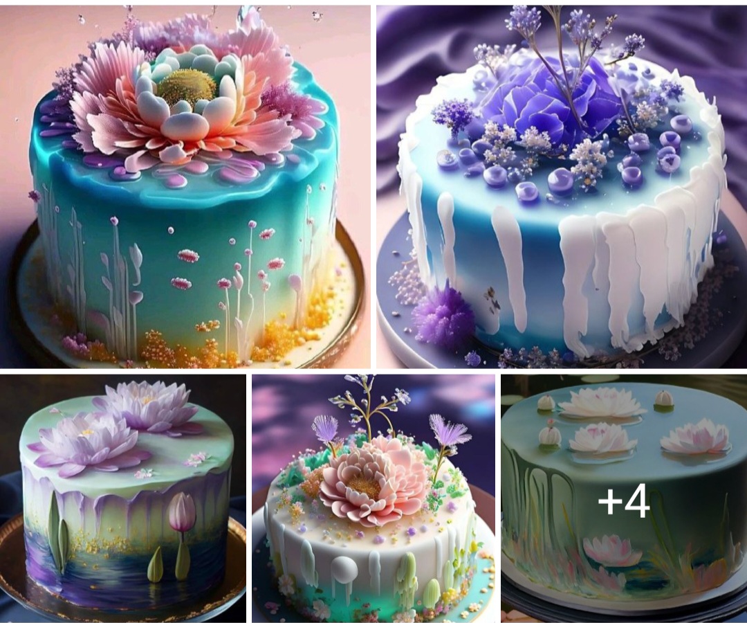 gorgeous painting cakes 
