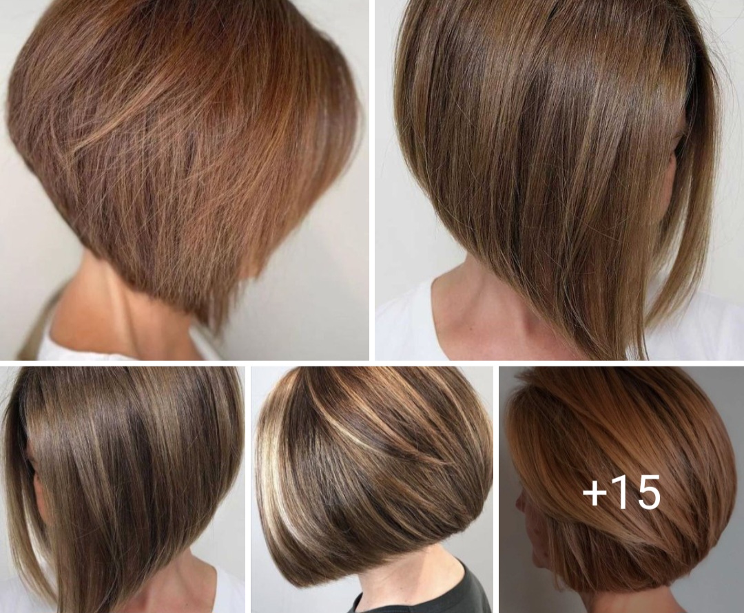Medium To Short Bob Haircuts with Bangs Mixed Blonde Highlight Layered Straight Bob Wigs